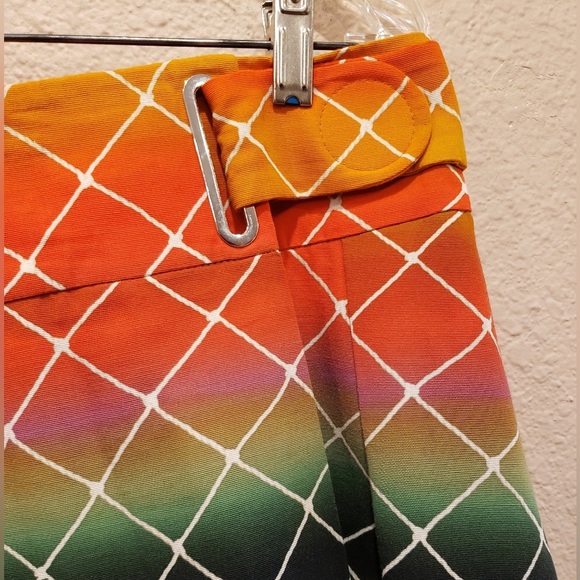 NWOT Akris Punto Net Print  A-Line Cotton Skirt - Picture 8 of 11